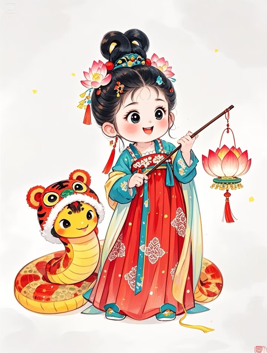 十二生肖插画-蛇