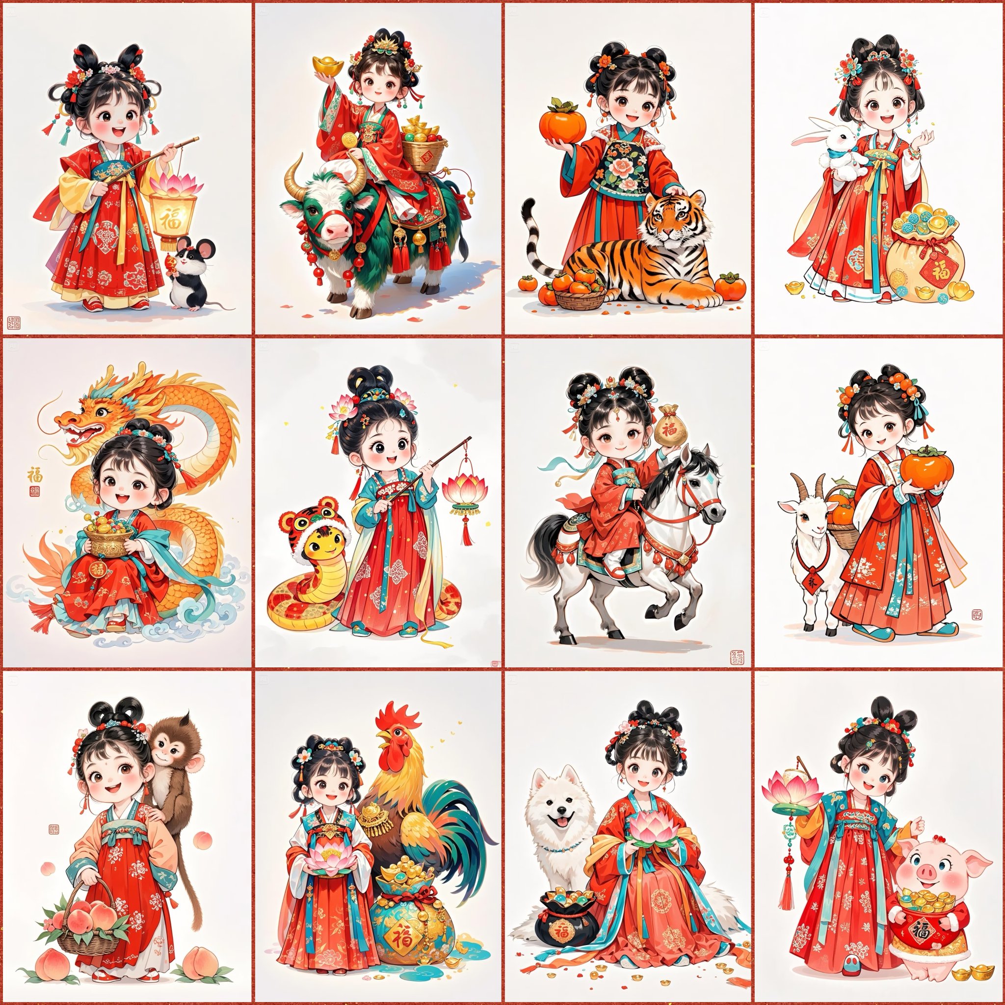 十二生肖插画