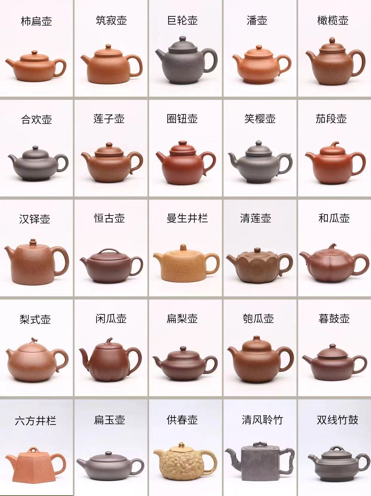 紫砂壶器型实物图谱