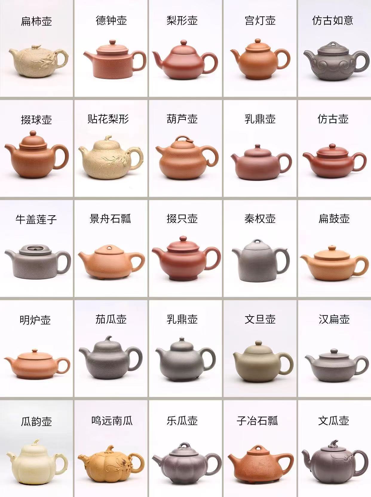 紫砂壶器型实物图谱